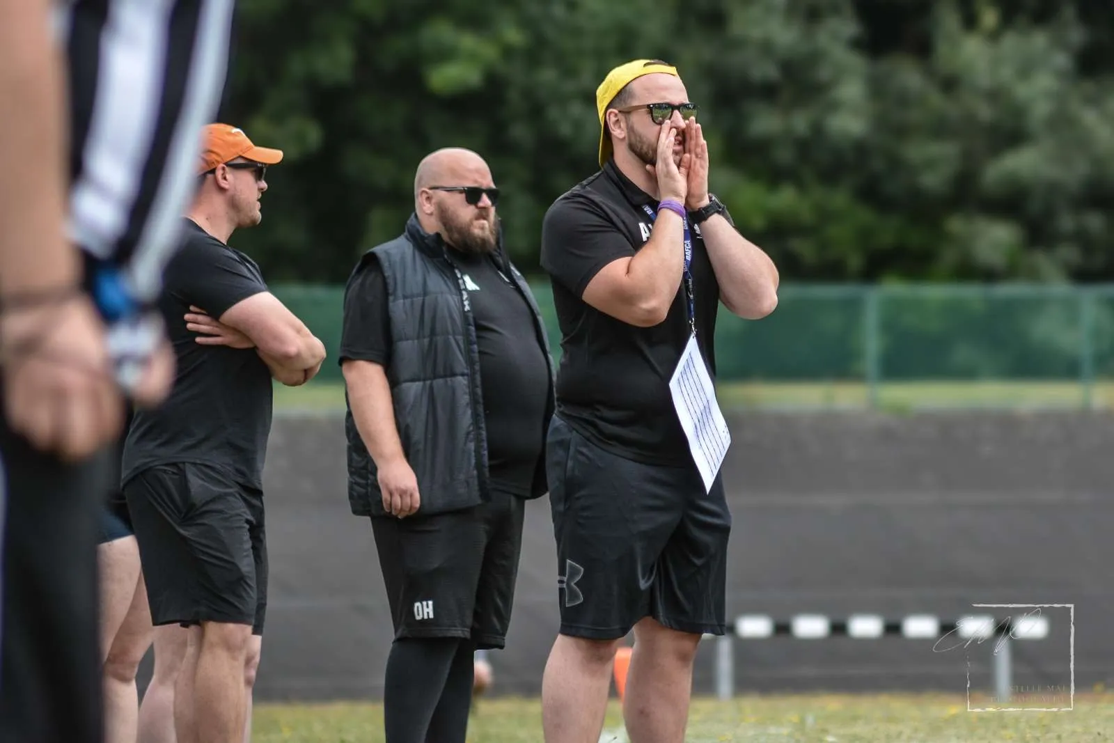 Image of 3 Shropshire Revolution Coaches on the sideline